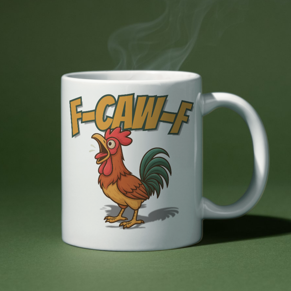 F-CAW-F Mug – Funny Personalised Coffee Mug – Custom Name Gift