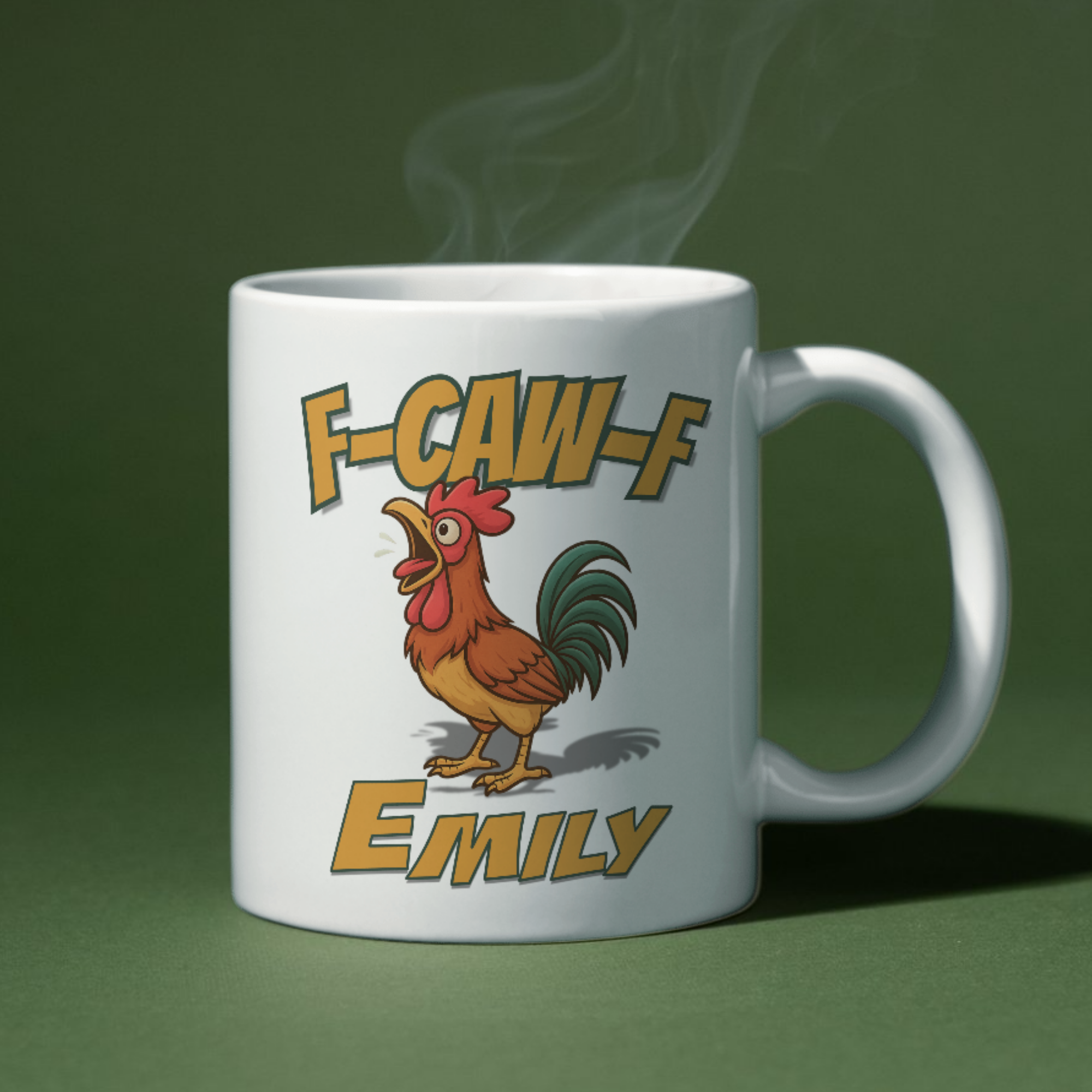 F-CAW-F Mug – Funny Personalised Coffee Mug – Custom Name Gift